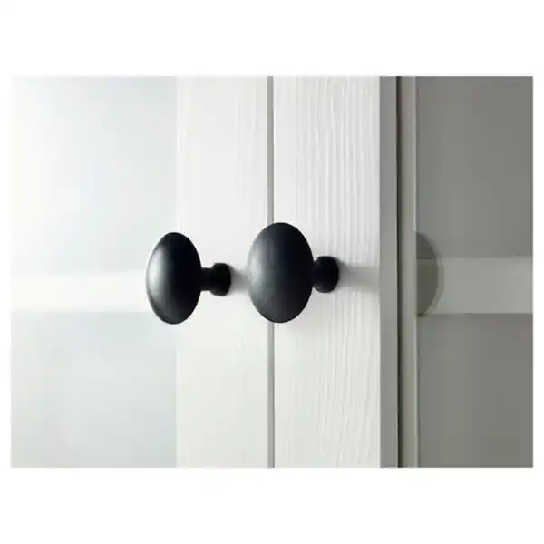 Bild 3 von HEMNES Aufbewkomb.+Türen/Schubladen, weiß gebeizt/Klarglas 188x197 cm