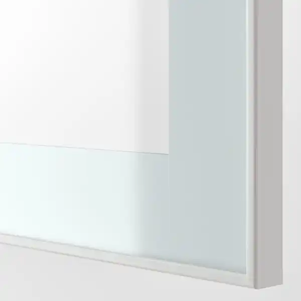 Bild 3 von BESTÅ Regal mit Glastür, Eicheneff wlas Glassvik/weiß/hellgrün Klarglas 60x22x64 cm