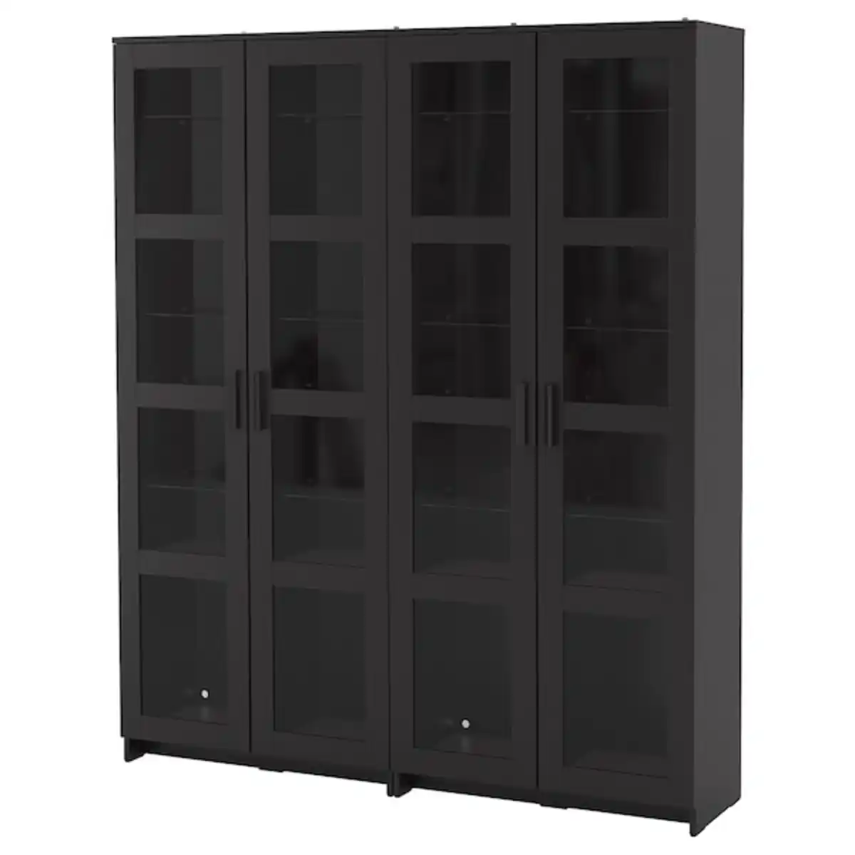 Bild 1 von BRIMNES Vitrine, schwarz 160x35x190 cm