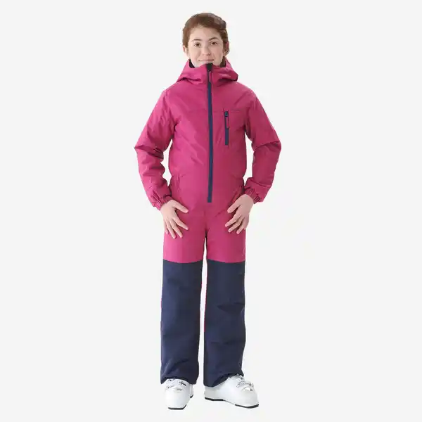 Bild 1 von WEDZE Schneeanzug Skianzug Kinder warm wasserdicht - 100 rosa/marineblau