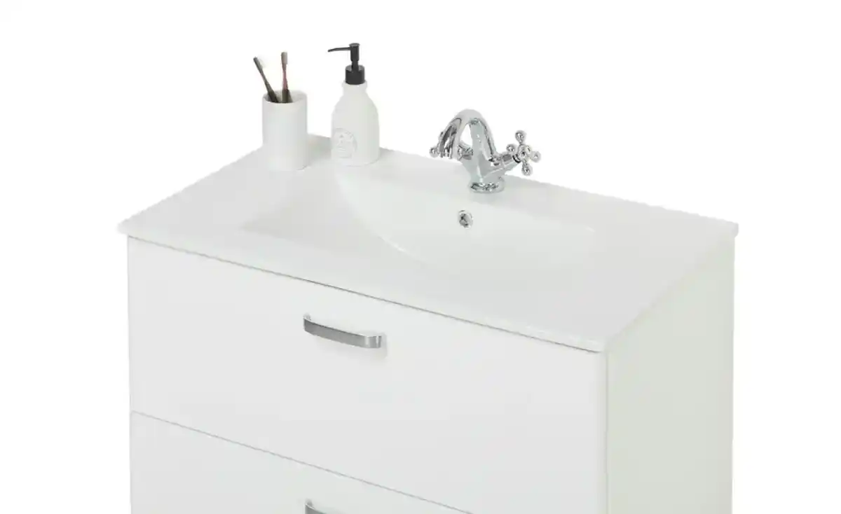 Bild 3 von Bad-Keramik-Waschtisch ¦ weiß ¦ Maße (cm): B: 80 H: 1,5 T: 46 Schränke > Badschränke > Sanitär-Armaturen - Möbel Kraft