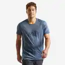 Bild 1 von QUECHUA Wandershirt kurzarm Bergwandern MH500 Synthetik Herren graublau