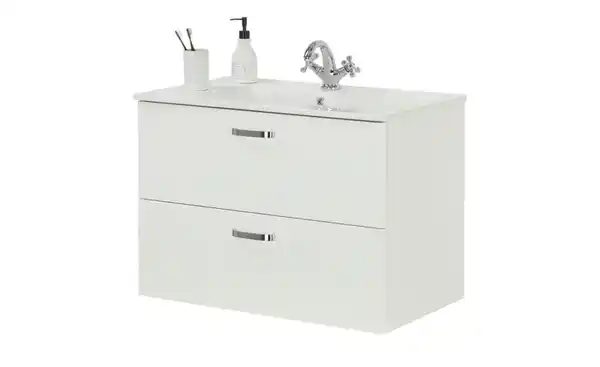 Bild 3 von Waschtischunterschrank ¦ weiß ¦ Maße (cm): B: 80 H: 55 T: 45 Schränke > Badschränke > Waschbeckenunterschränke - Möbel Kraft