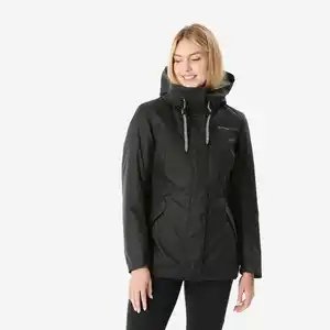 QUECHUA Winterjacke Damen bis -10 °C wasserdicht Winterwandern - SH500 schwarz