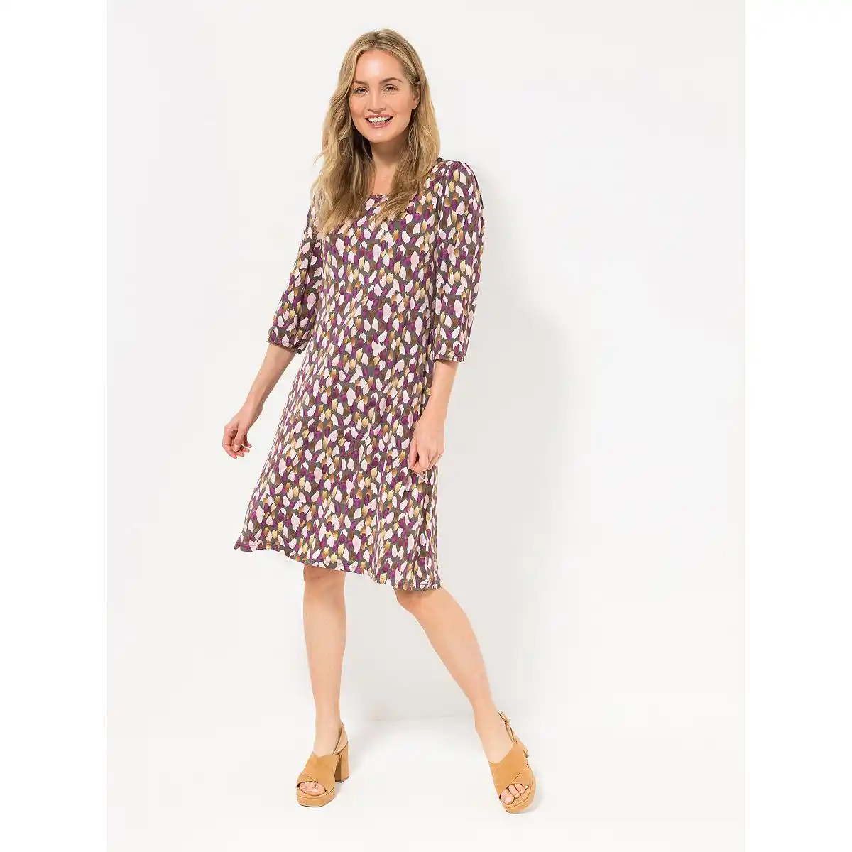 Bild 1 von KIM & CO. Kleid, knieumspielend Brazil Knit Jersey geraffter Ärmel figurumspielend