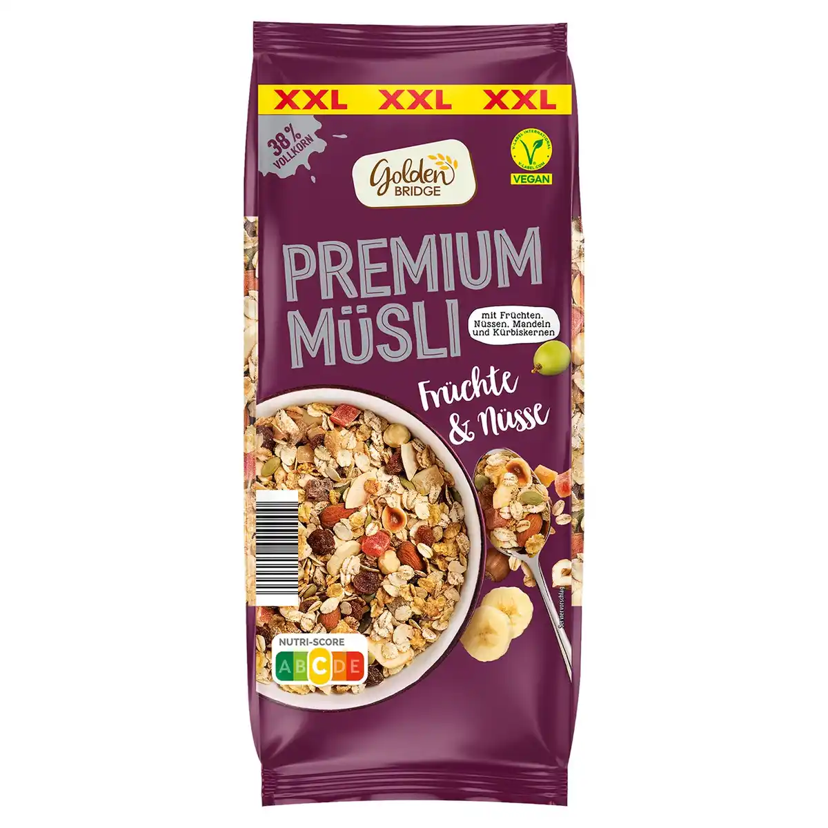 Bild 1 von GOLDEN BRIDGE Premium Müsli XXL, Frucht-Nuss