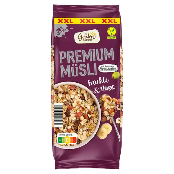 Bild 1 von GOLDEN BRIDGE Premium Müsli XXL, Frucht-Nuss