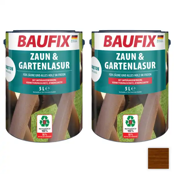 Bild 1 von Zaun- und Gartenlasur, Kastanie - 2er-Set