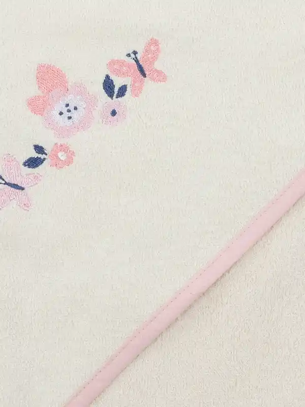 Bild 3 von Baby Kapuzenhandtuch mit Stickerei, 75x75cm Rosa