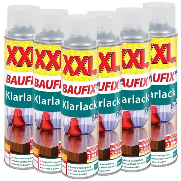 Bild 1 von Buntlack Klarlack farblos seidenmatt - ca. 600 ml, 6er-Set