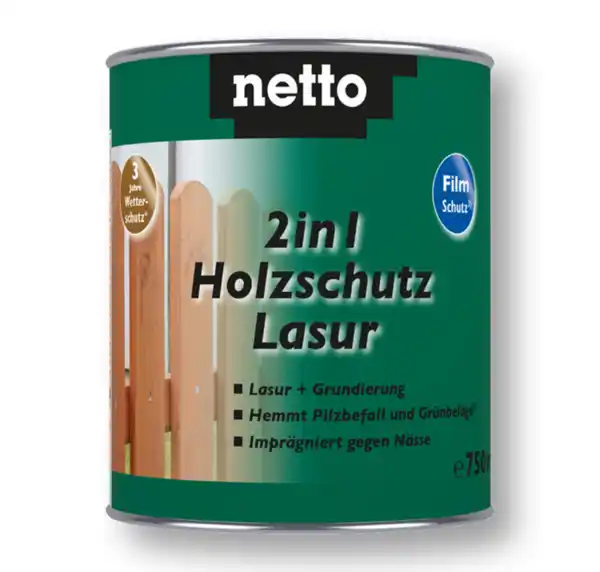 Bild 1 von netto 2 in 1 Holzschutz-Lasur