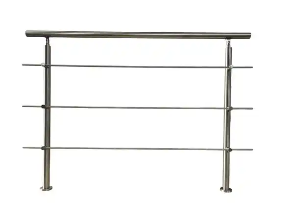 Bild 2 von Treppengeländer Set - ca. 150x 106,5 cm, Edelstahl inkl. 3 Querstreben und 2 Pfosten