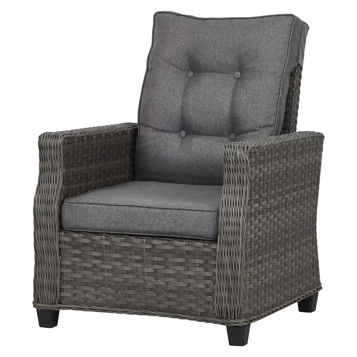 Bild 1 von Gartensessel 'Delia' grau 78 x 83 x 97 cm