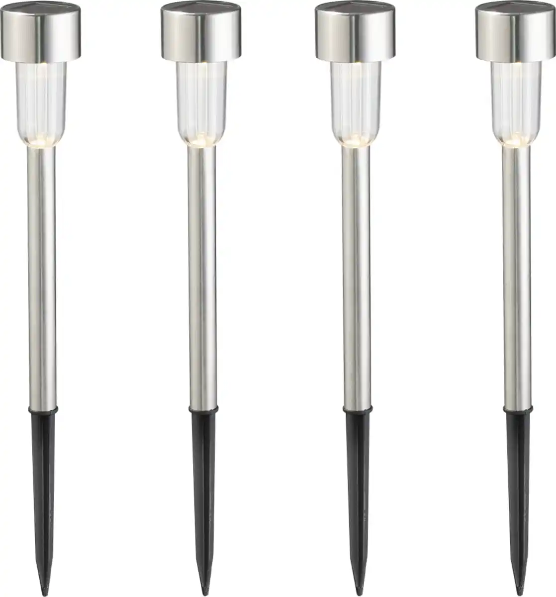 Bild 1 von IDEENWELT 4er Set Solar-Gartenleuchten
