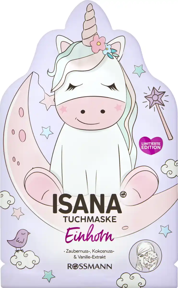 Bild 1 von ISANA Tuchmaske Einhorn