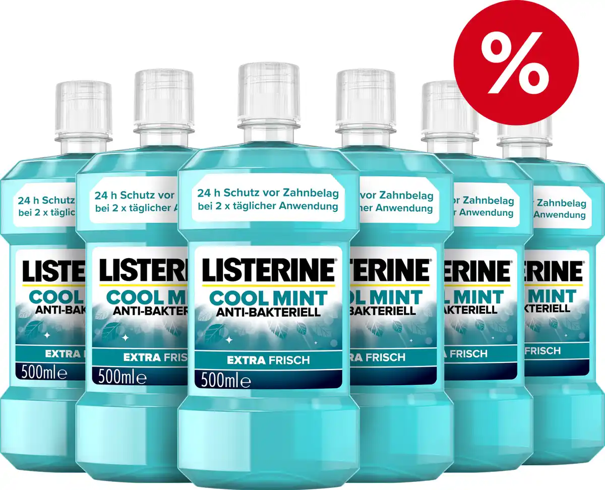 Bild 1 von Listerine 6er-Set Mundspülung Cool Mint, 3 L