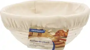 IDEENWELT Rattan-Brotkorb rund uni