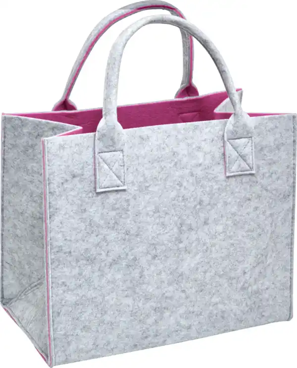 Bild 2 von IDEENWELT Filz-Shopper grau
