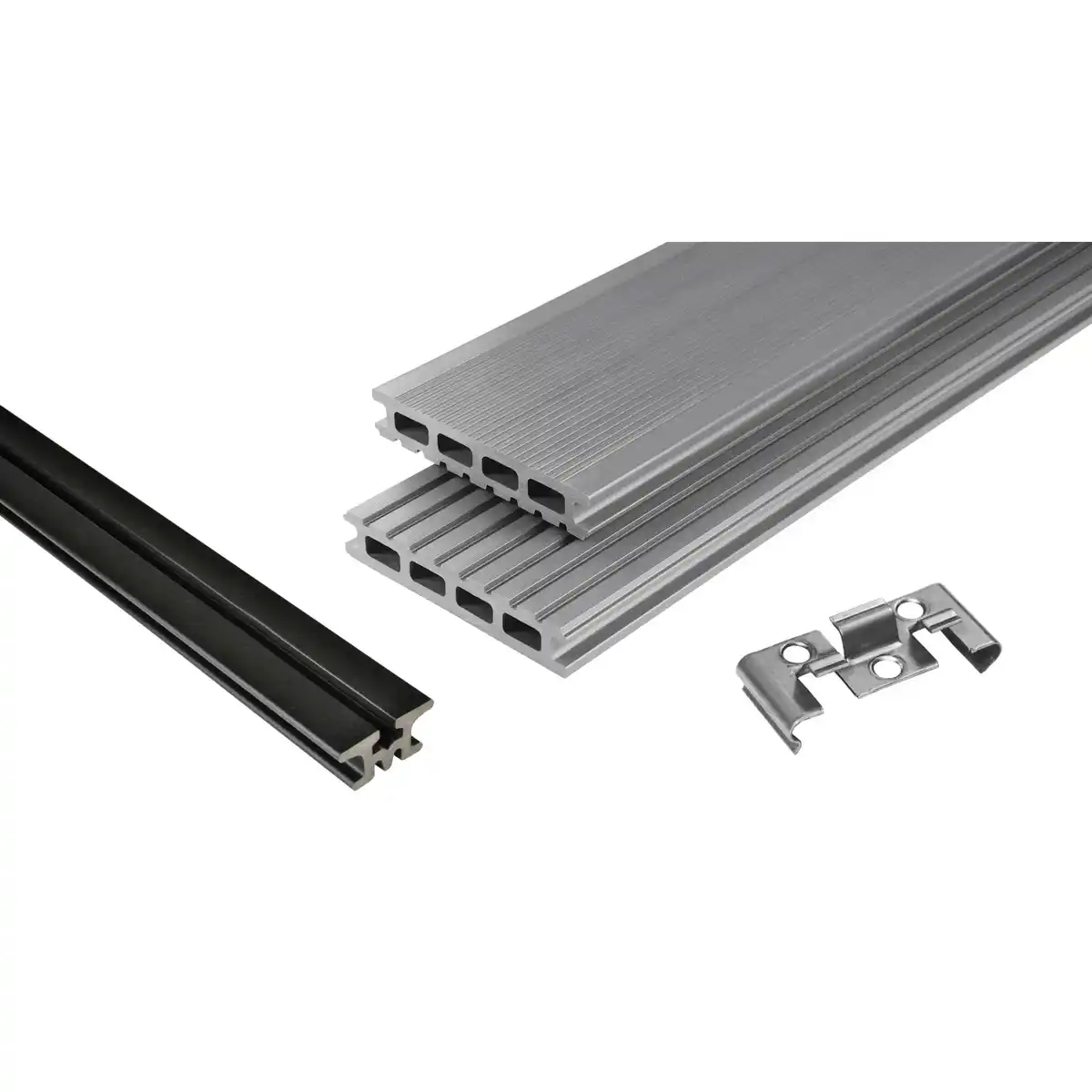 Bild 1 von Kosche Terrassendielenpaket 'Kovalex' WPC grau 4000 x 3000 x 26 mm