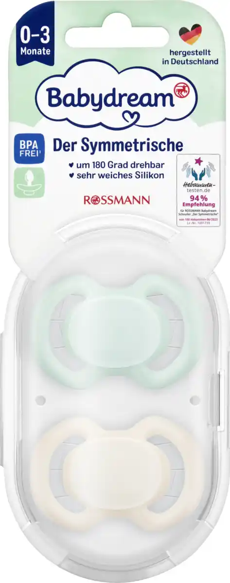 Bild 1 von Babydream Beruhigungssauger Der Symmetrische Mint & Orange 0-3 Monate