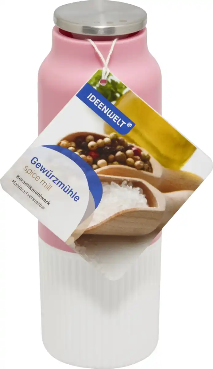 Bild 1 von IDEENWELT Gewürzmühle weiß/rosa