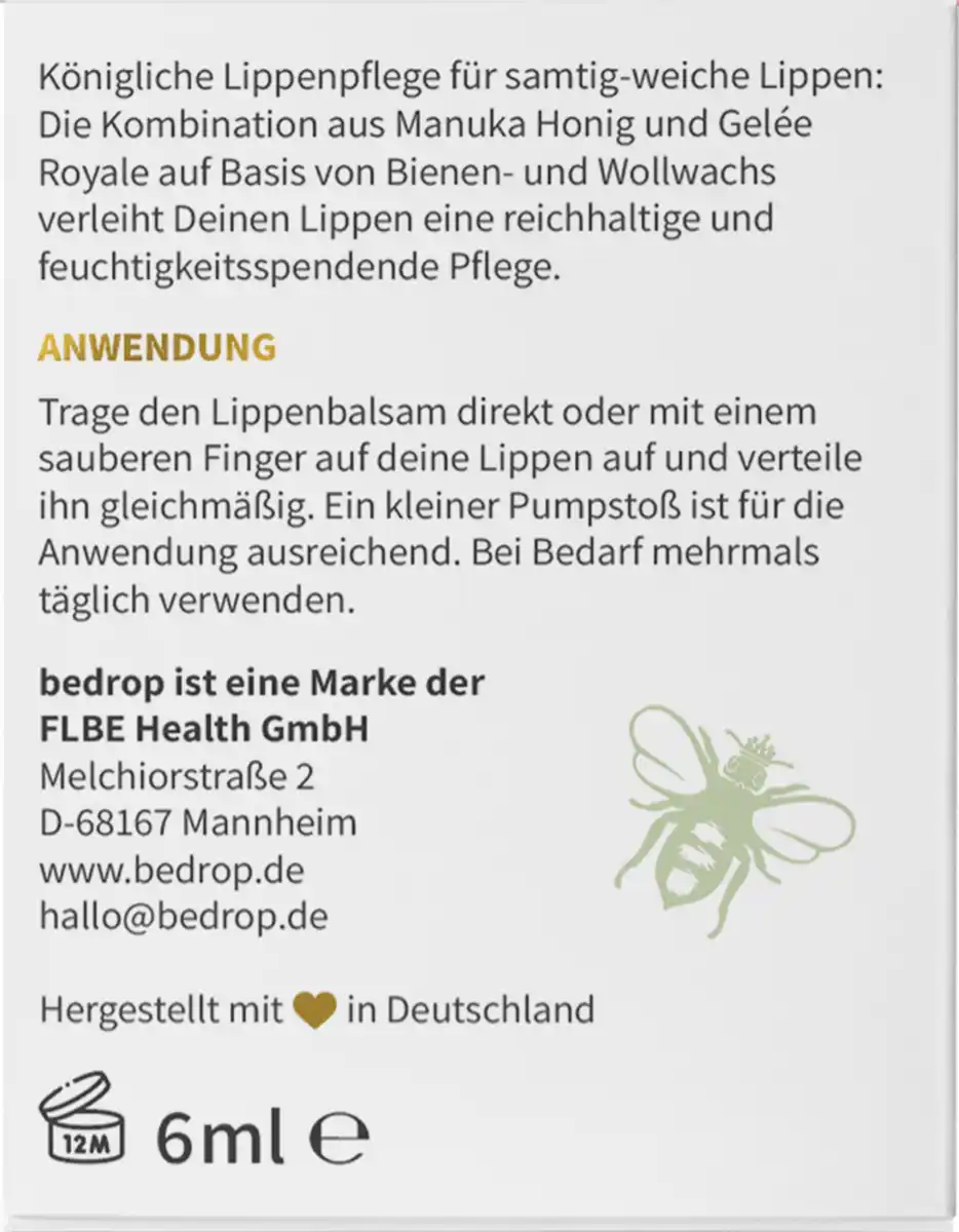 Bild 4 von bedrop BeeBalm Lippenpflege, 6 ml