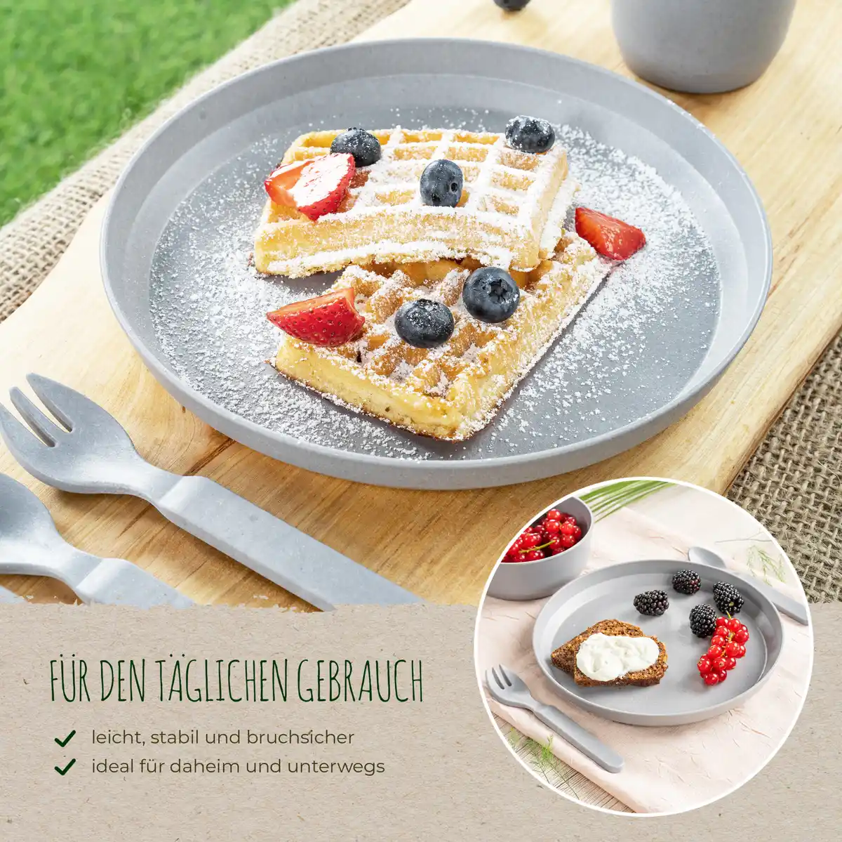 Bild 2 von reer Growing Teller 2er Set blau/grau