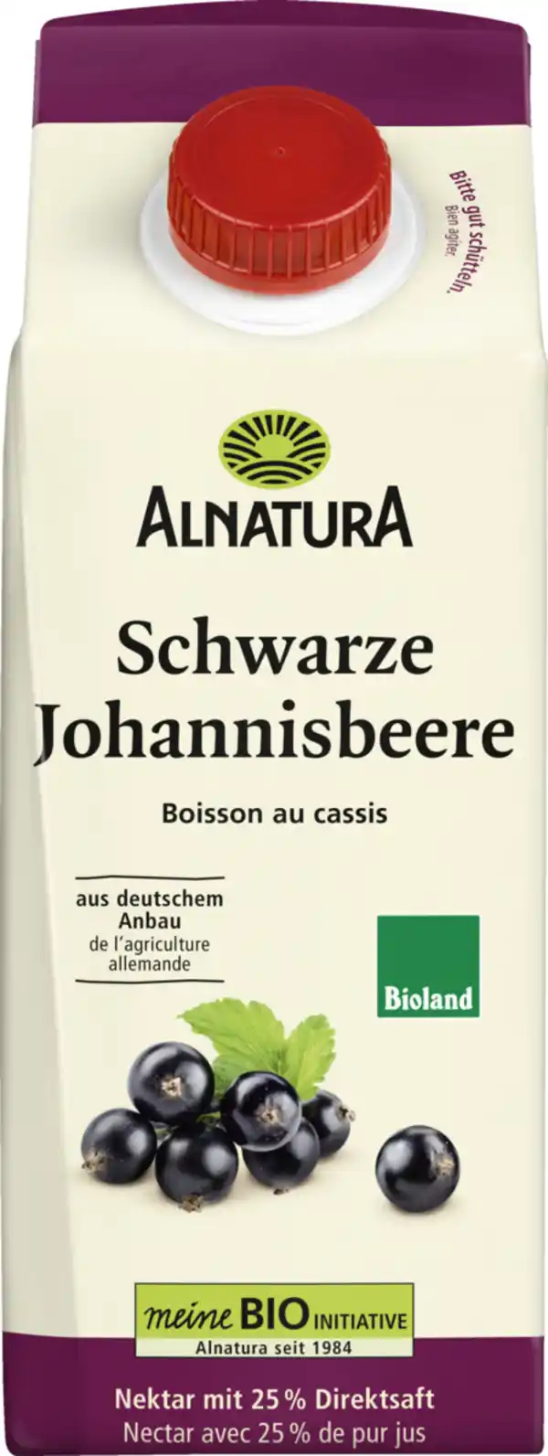 Bild 1 von Alnatura Bio Schwarzer Johannisbeeren Nektar, 750 ml