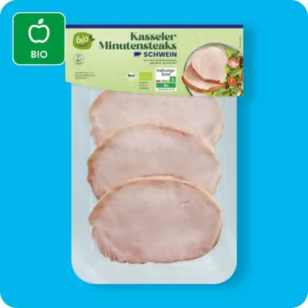 Bild 1 von BIO Bio-Kasseler-Minutensteaks, Vom Schwein