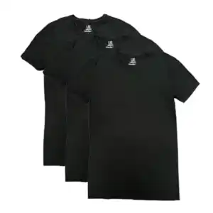 Basic T-Shirt 3Pk, 3er Set, schwarz, XXL