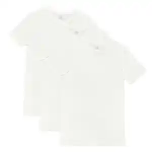 Basic T-Shirt, 3er Set, weiß, XL