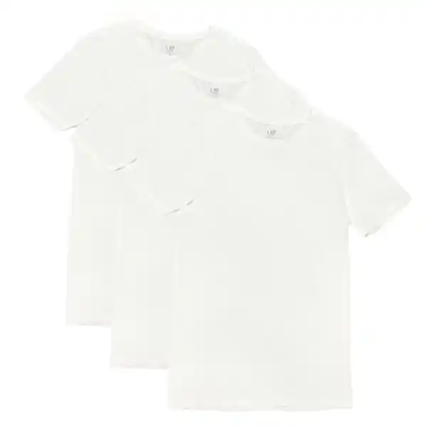 Bild 1 von Basic T-Shirt, 3er Set, weiß, XL