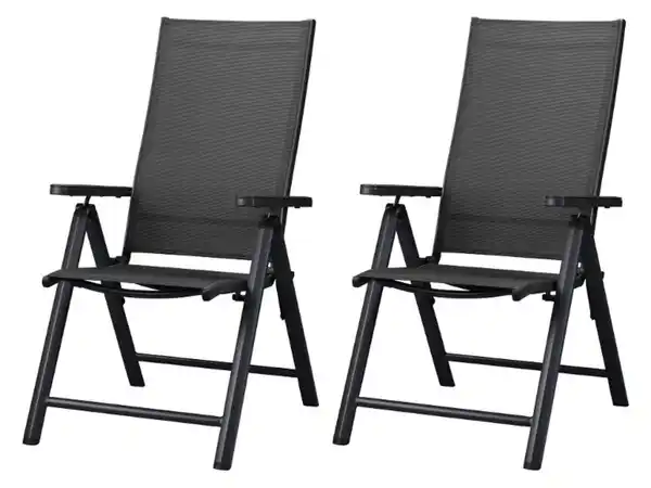 Bild 4 von LIVARNO home Alu-Set »Houston«, 5-teilig - Ausziehtisch & 4 Hochlehner, grau