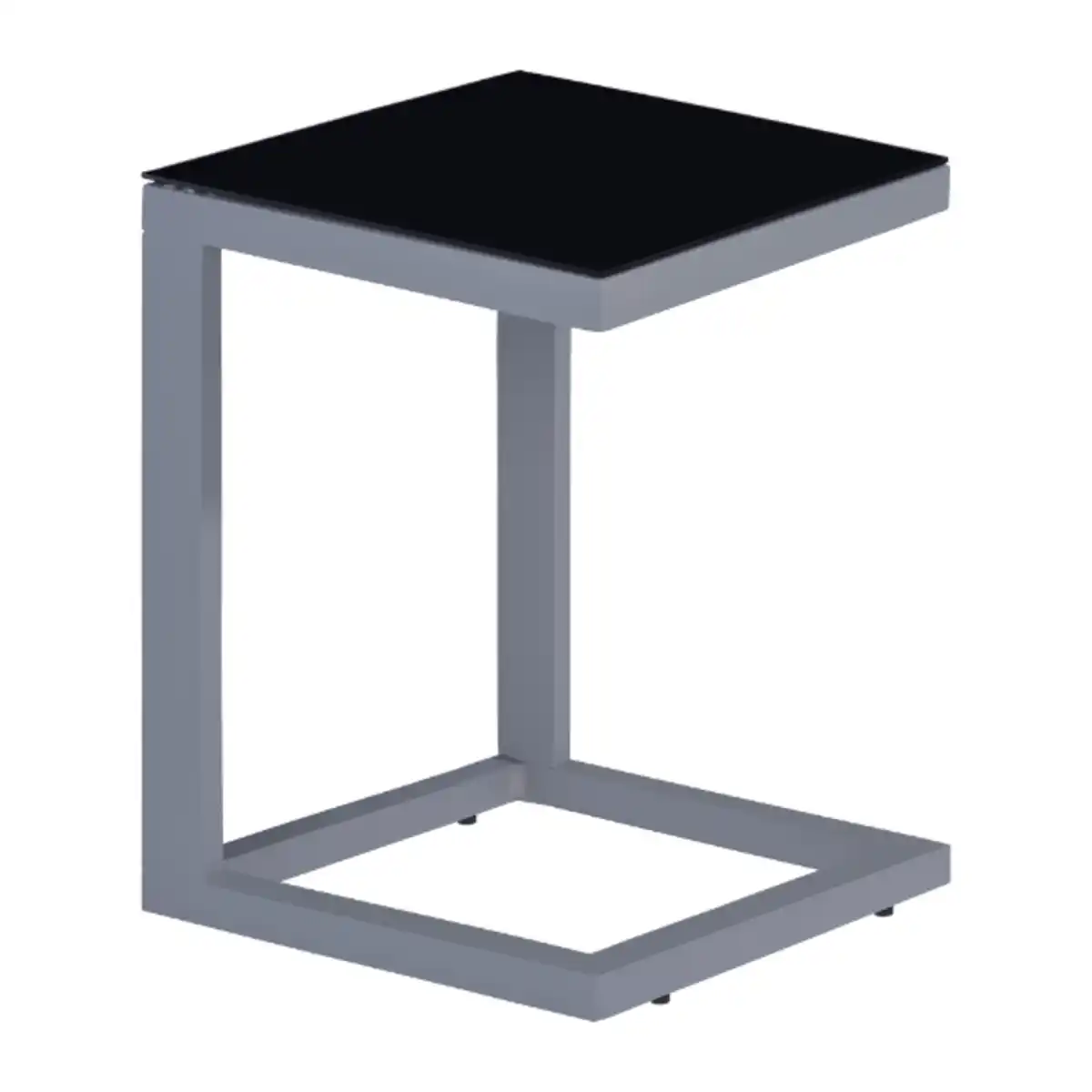 Bild 1 von BELAVI Alu-Beistelltisch mit Glasplatte