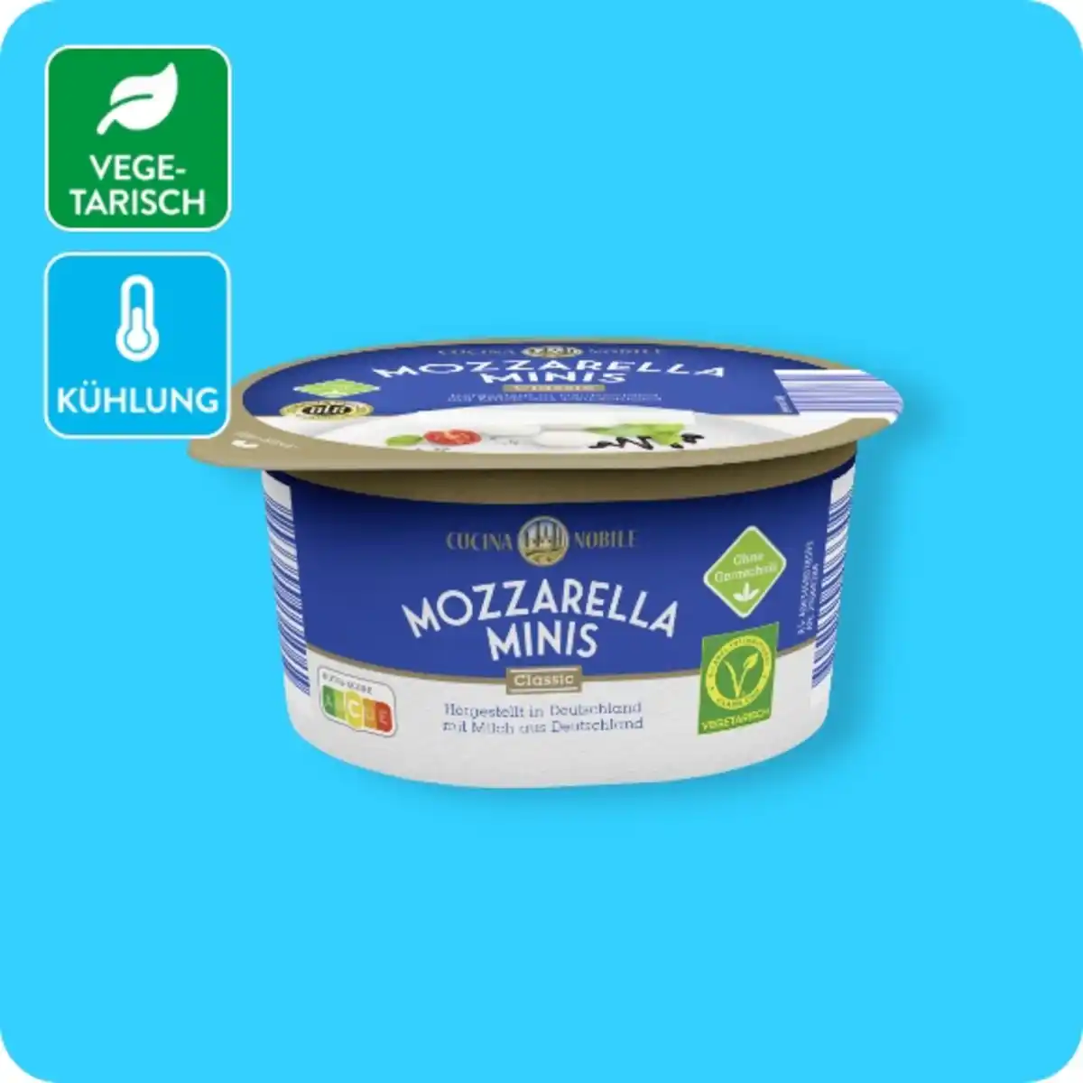 Bild 1 von CUCINA NOBILE Mozzarella-Minis, Classic (45 % Fett i. Tr.) oder Light (8