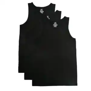 Basic Tanktop, schwarz, XL, 3er Set