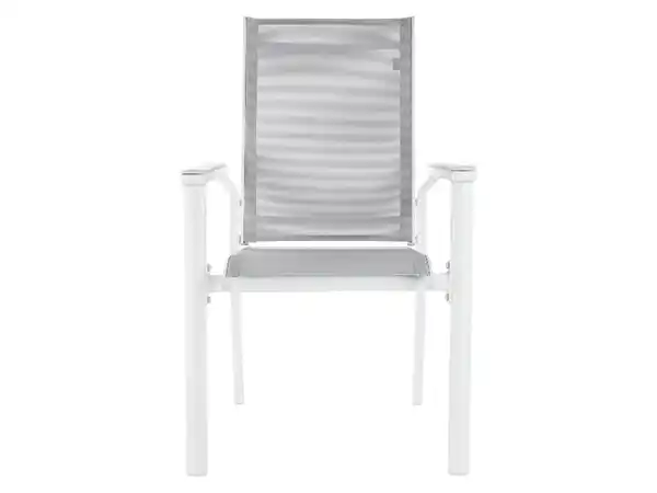 Bild 2 von LIVARNO home Alu-Stapelsessel »Houston«, weiß/hellgrau