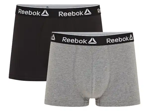 Bild 2 von Reebok Herren Boxershorts, 2 Stück, elastischer Taillenbund mit Brandlogo