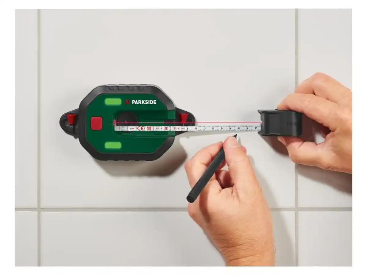 Bild 2 von PARKSIDE® Laser-Wasserwaage mit Maßband »PLLM 10 A1«, mit LED-Anzeige