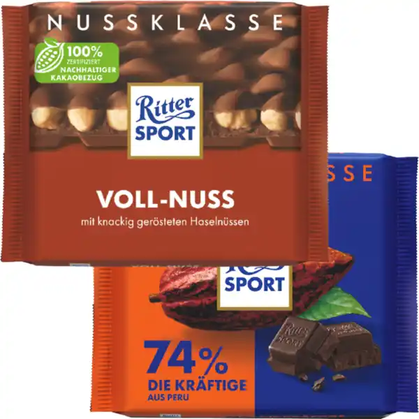 Bild 1 von Ritter Sport Schokolade Nuss- oder Kakao-Klasse