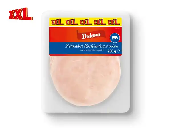 Bild 1 von Dulano Delikatess Kochhinterschinken XXL,  250 g