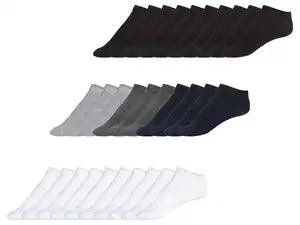 LIVERGY® Herren Sneakersocken, 10 Paar, hoher Baumwollanteil