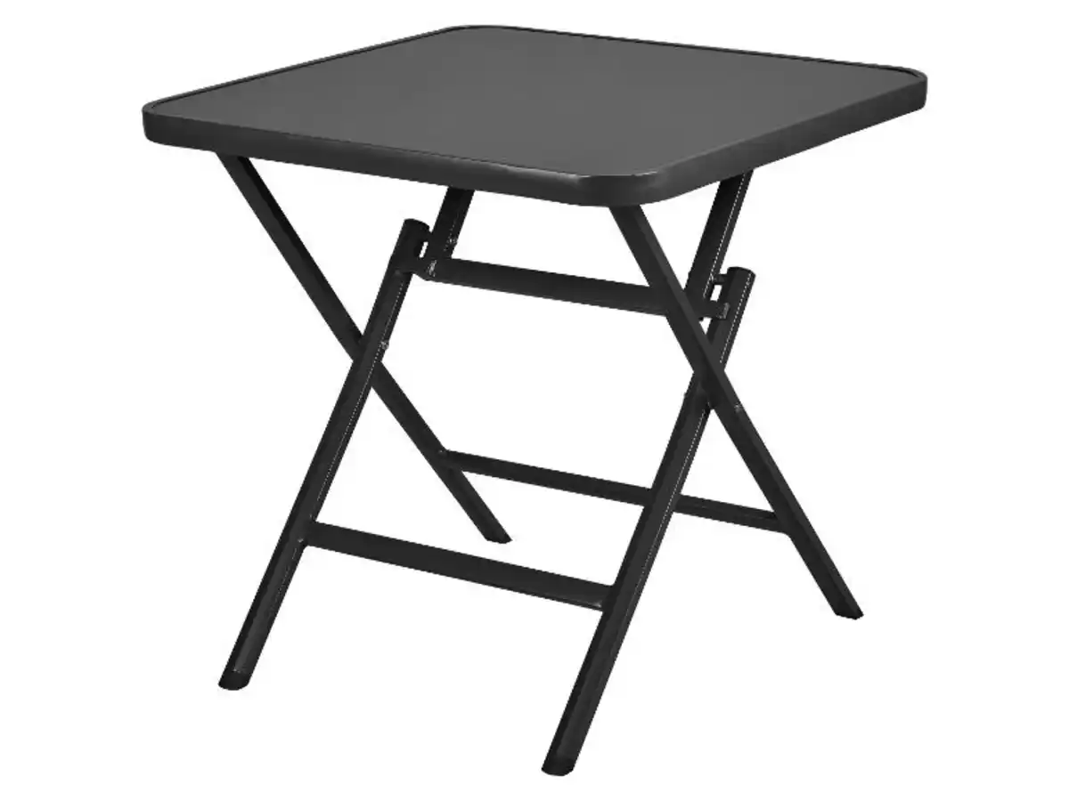 Bild 1 von LIVARNO home Alu-Glastisch »Houston / Toronto«, klappbar, grau