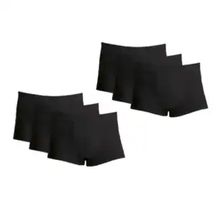 Retropants, 6er Set, schwarz, M