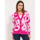 Bild 1 von ICONIC by Marina Hoermanseder Cardigan Logo-Muster figurumspielend