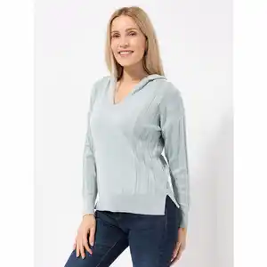 DINE 'N' DANCE Pullover, 1/1-Arm Kapuze Seitenschlitze figurumspielend