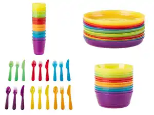 LIVARNO home Becher / Teller / Besteck-Set / Schalen, BPA-frei