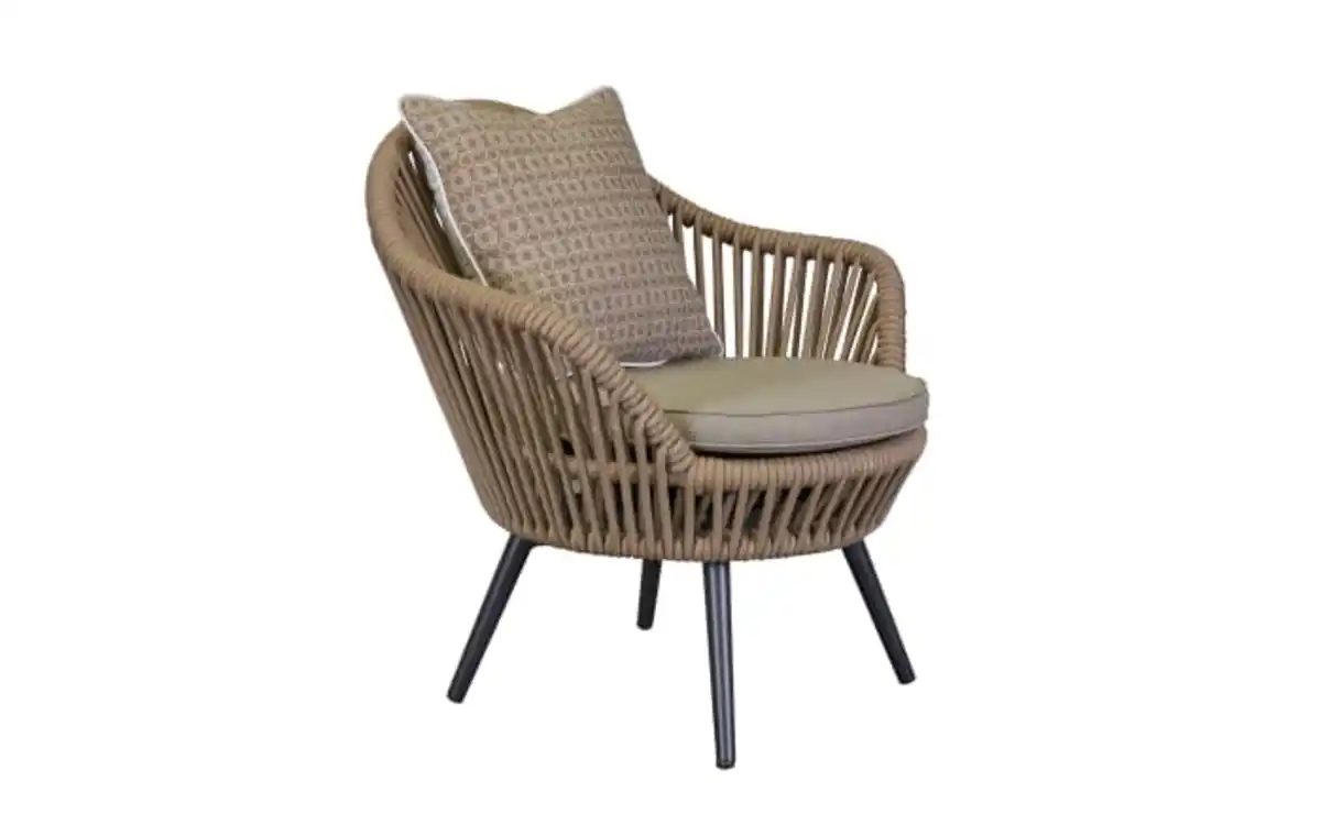 Bild 1 von Loungedrehsessel Bari, anthrazit/natur, inkl. Kissen