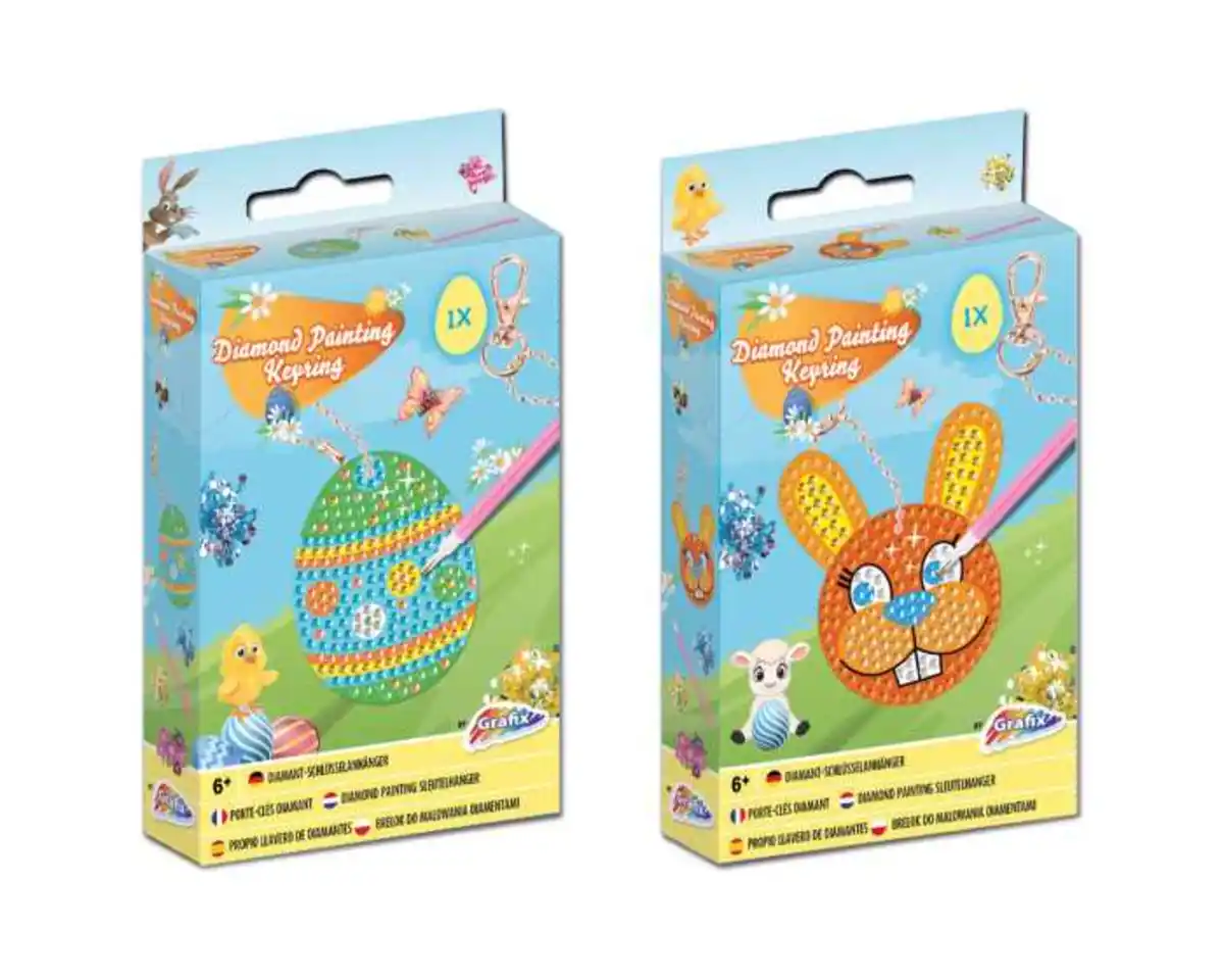 Bild 1 von Diamond Painting Schlüsselring, Ostern
