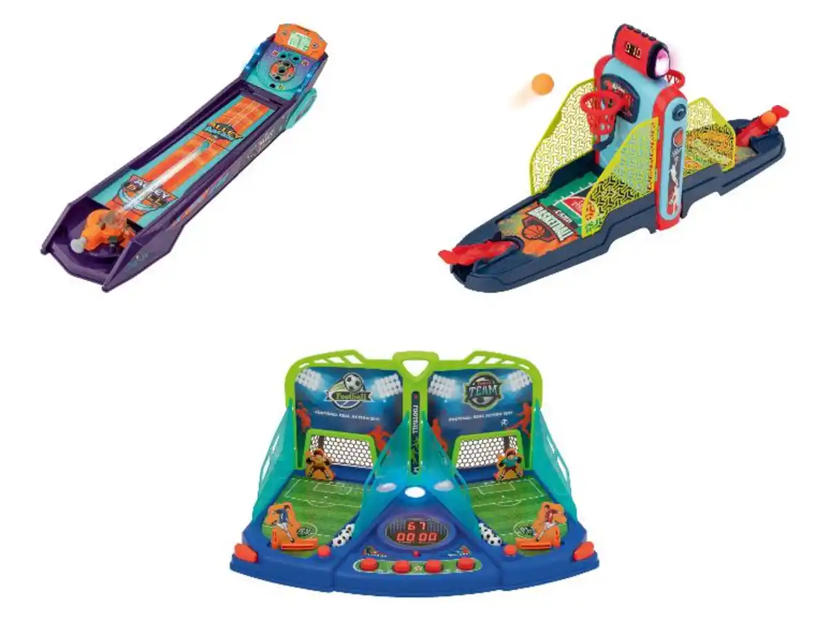 Bild 1 von Playtive Elektronisches Tischspiel Alley-Ball / Basketball / Fußball, mit Einzel- und Duell-Spielmodus